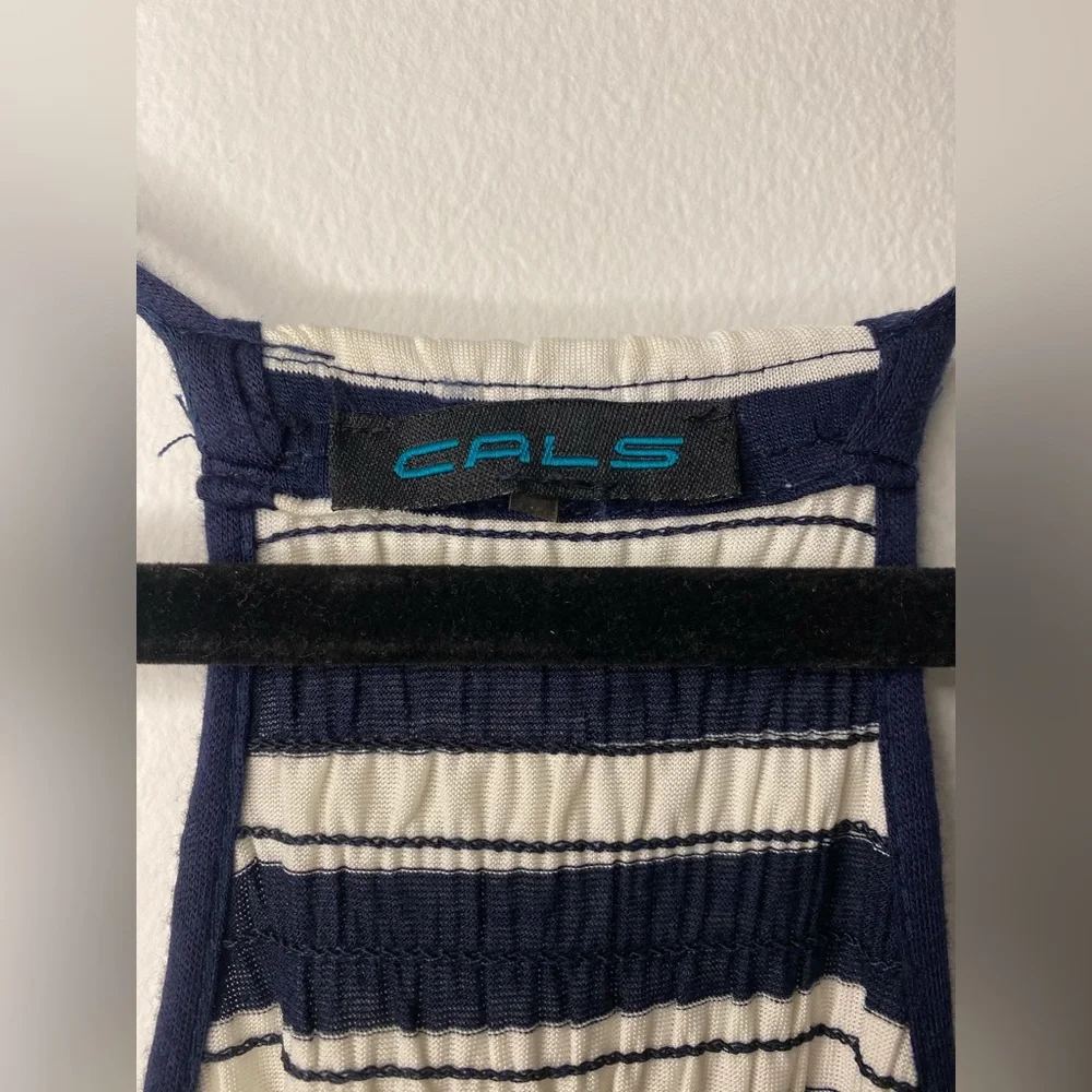 Boutique Brand-CALS Blue and White Stripped Maxi dress. Size Small. Gently Used - Picture 3 of 4